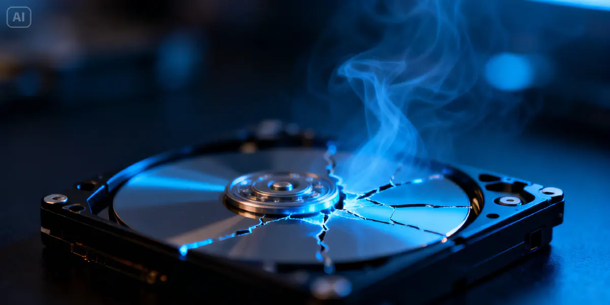 Damaged Hard Drive Platter