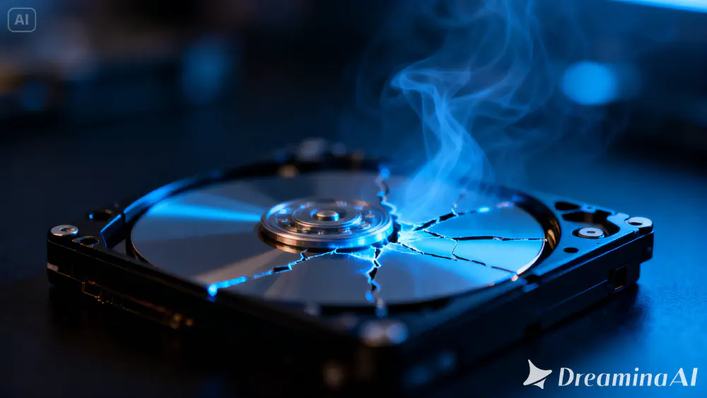 Damaged Hard Drive Platter